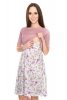 MijaCulture Pretty Maternity and Pregnancy Dress Ali 7146 Pink/Flowers